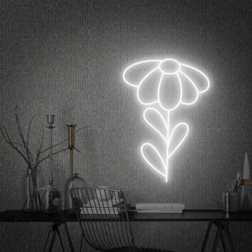 Brighten Up Any Space: Daisy Flower Led Neon Sign for Home Bar, Salon Wall Art, and Special Celebrations Decor.