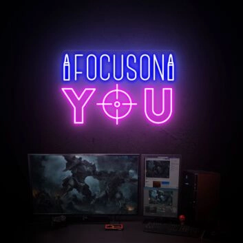 FOCUS ON YOU LED-Neonschild für Gaming Zimmer