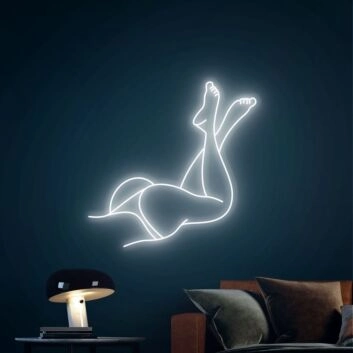 Bein- und Hüftkontur einer Frau LED-Neonschild Wohnzimmer Schlafzimmer