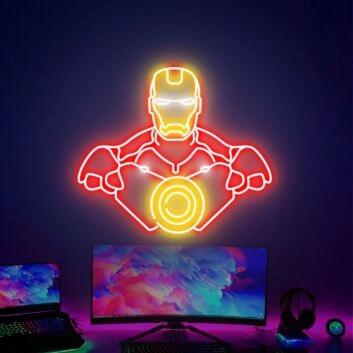 Brighten Up Your Man Cave or Comic Book Store with Iron Man Led Neon Sign Wall Decoration Gift Ideas.
