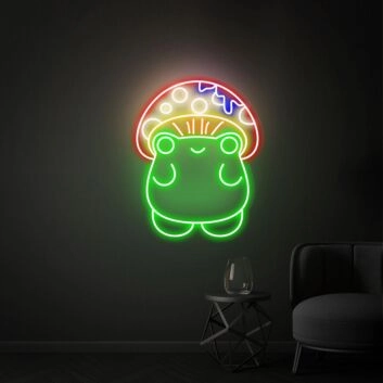Brighten Up Your Space: Versatile Mushroom Frog Led Neon Sign Neon Wall Art for Unique Home Decor, Office Vibes, and Memorable Parties
