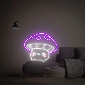 niedlicher Pilz LED-Neonschild Wohnzimmer Kinderzimmer