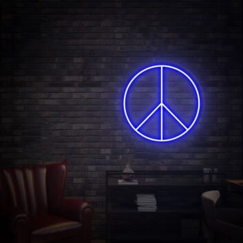 Friedenssymbol LED-Neonschild Wohnzimmer Büro
