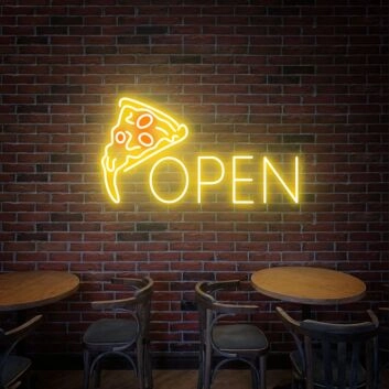 Pizza Geöffnet LED Neonschild für Restaurant und Küche