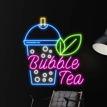 Add a Spark to Your Space: Bubble Tea Led Neon Sign Bubble Tea Led Sign Bubble Tea Coffee Wall Decor for Bars, Cafes, and Home Kitchens