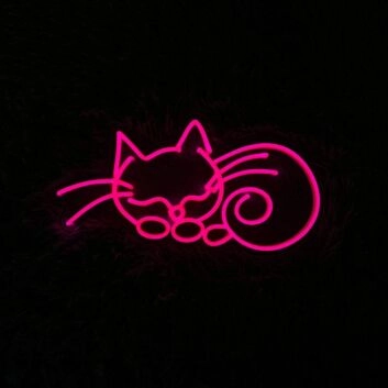 schlafende Katze LED-Neonschild Wohnzimmer Schlafzimmer