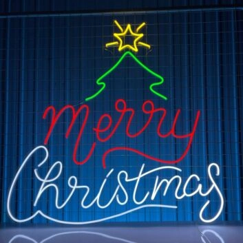 Merry Christmas LED-Neonschild für Weihnachten Wohnzimmer