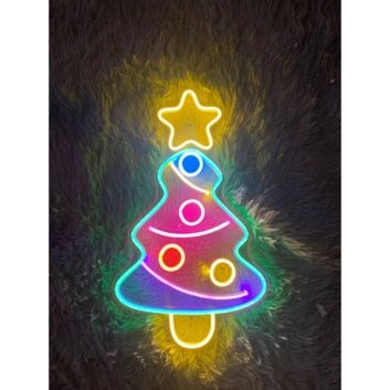 Weihnachtsbaum mit Stern LED-Neonschild Wohnzimmer Weihnachtsdekoration
