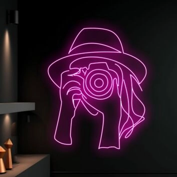Brighten Your Space: Cowgirl Taking Photo Led Neon Sign - Perfect for Home Decor, Office Ambiance, or Adding a Western Flair to Your Bar or Store.