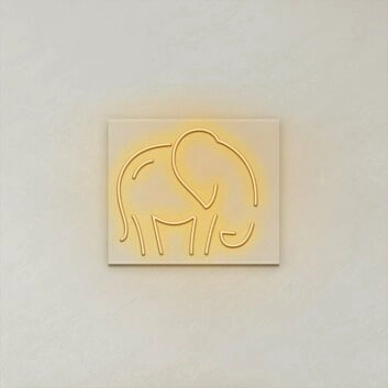 Elefant LED-Neonschild Wohnzimmer Kinderzimmer