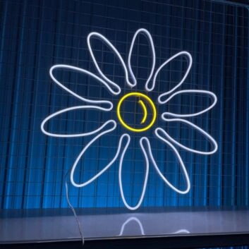 Gänseblümchen LED-Neonschild für Wohnzimmer und Café