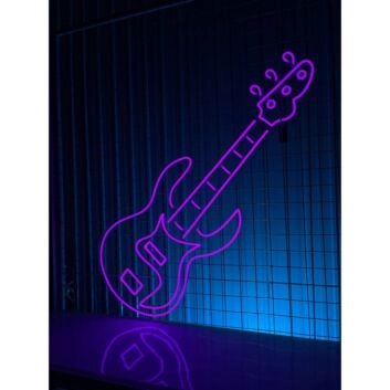 E-Gitarre LED-Neonschild für Musikstudio und Bar