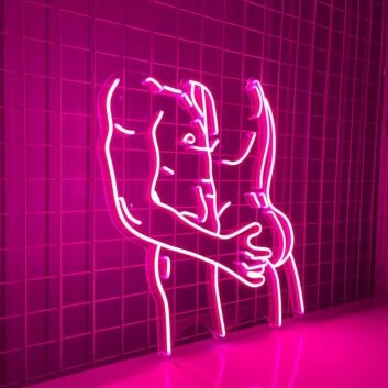 Umarmendes Paar mit erotischer Pose LED-Neonschild für Bar Club