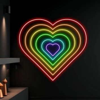 Herzform LED-Neonschild für Wohnzimmer Schlafzimmer