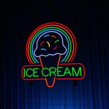 ICE CREAM LED-Neonschild für Café und Eisdiele