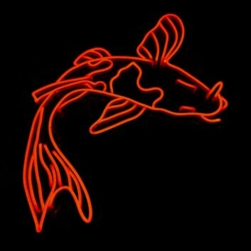 Koi Fisch LED-Neonschild Wohnzimmer Restaurant