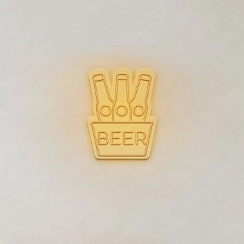 Bierflaschen im Eimer LED Neonschild für Bar und Club