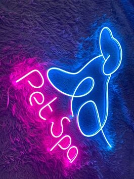 Pet Spa LED-Neonschild für Tierpflege Salon