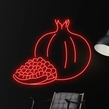 Granatapfel LED-Neonschild für Küche oder Restaurant
