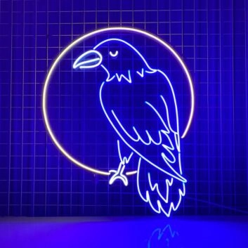 Rabe LED-Neonschild für Bar und Wohnzimmer