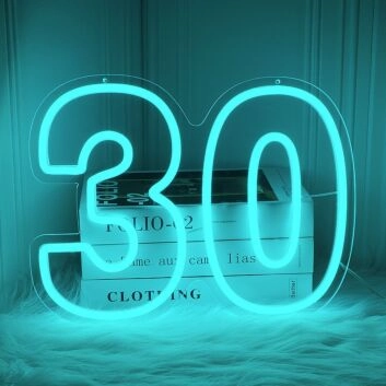 Hausnummer 30 LED-Neonschild