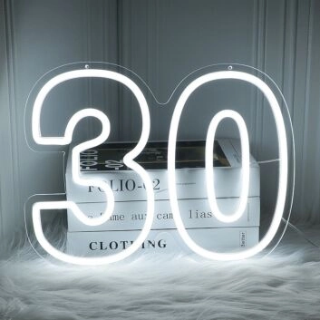 Hausnummer 30 LED-Neonschild