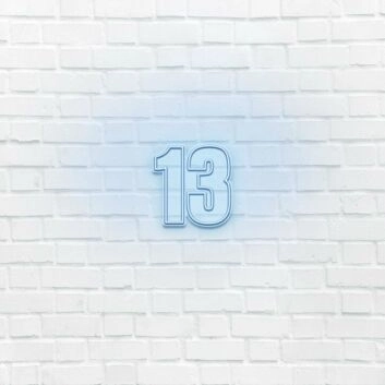 Hausnummer 13 LED-Neonschild