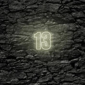 Hausnummer 13 LED-Neonschild