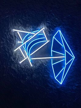 Cocktailglas mit Sonnenschirm LED-Neonschild für Bar Party