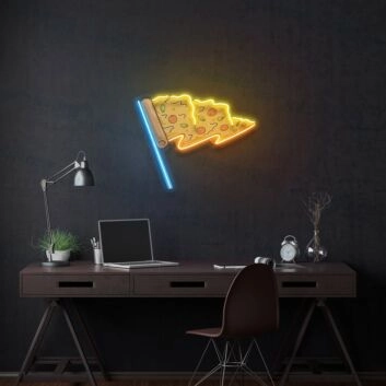 Pizzastück Fahne LED-Neonschild für Restaurant oder Küche