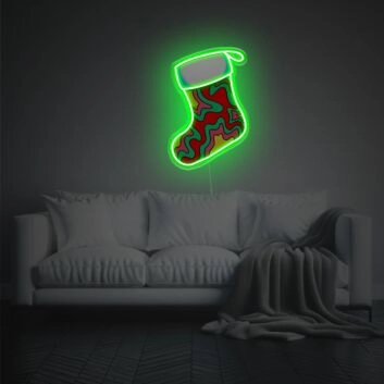 Weihnachtsstrumpf LED-Neonschild Wohnzimmer Weihnachtsdekoration