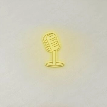 Retro-Mikrofon LED-Neonschild für Musikstudio und Bar