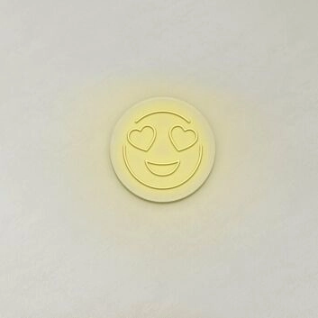 Smiley mit Herzaugen LED-Neonschild Wohnzimmer Bar