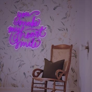 You Make My Heart Smile LED Neon Sign