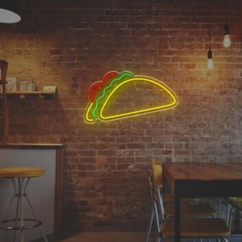 Taco LED-Neonschild für Restaurant Bar