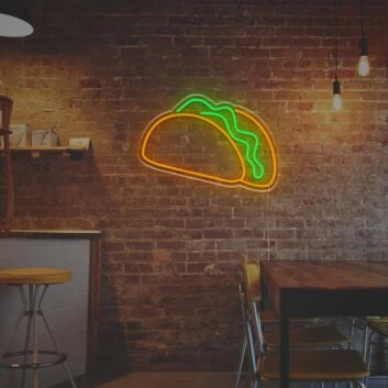 Taco LED-Neonschild für Restaurant Bar