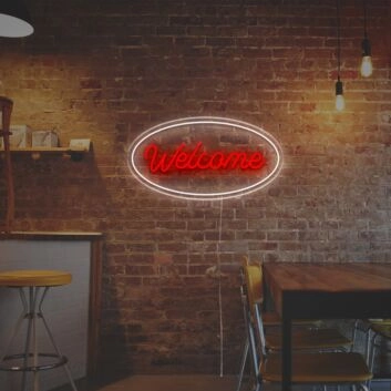 Welcome LED-Neonschild für Cafe und Restaurant