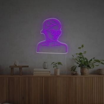 Minimalistisches Frauenporträt LED Neonschild moderne Neon Wanddekoration für Wohnzimmer Schlafzimmer oder Studio