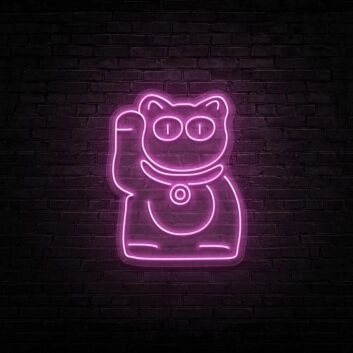Glückskatze LED-Neonschild für Cafe Restaurant