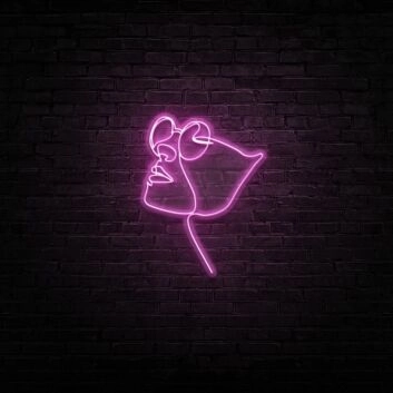 Gesicht mit Sonnenbrille LED-Neonschild Schlafzimmer Wohnzimmer