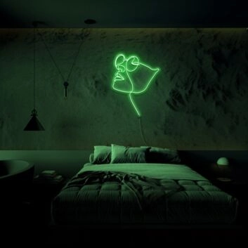 Gesicht mit Sonnenbrille LED-Neonschild Schlafzimmer Wohnzimmer