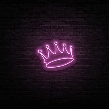 Krone LED-Neonschild für Home Office und Wohnzimmer