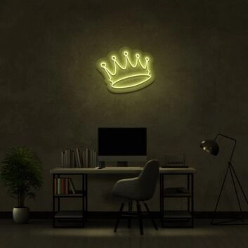 Krone LED-Neonschild für Home Office und Wohnzimmer