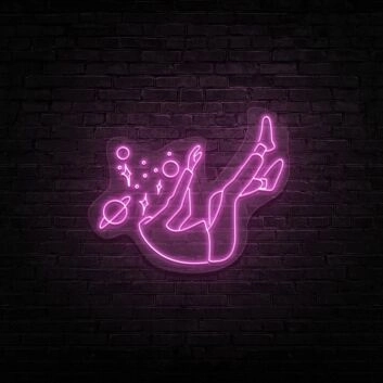 schwebende Figur im Weltraum LED-Neonschild Wohnzimmer Studio
