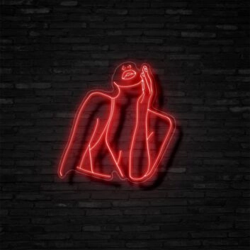 Umriss einer Frau LED-Neonschild Bar Wohnzimmer
