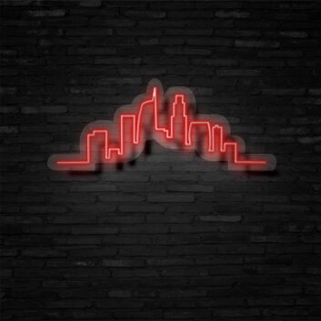 Stadt Skyline LED-Neonschild Wohnzimmer Büro