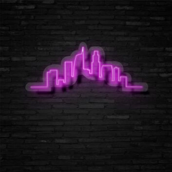 Stadt Skyline LED-Neonschild Wohnzimmer Büro