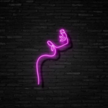 Abstraktes Gesicht LED-Neonschild Wohnzimmer Studio