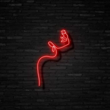 Abstraktes Gesicht LED-Neonschild Wohnzimmer Studio