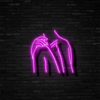 Umriss einer umarmenden Person LED-Neonschild für Bar Club